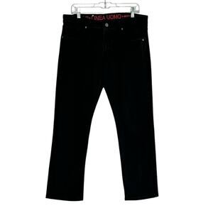 Linea Uomo black straight legs jeans 36